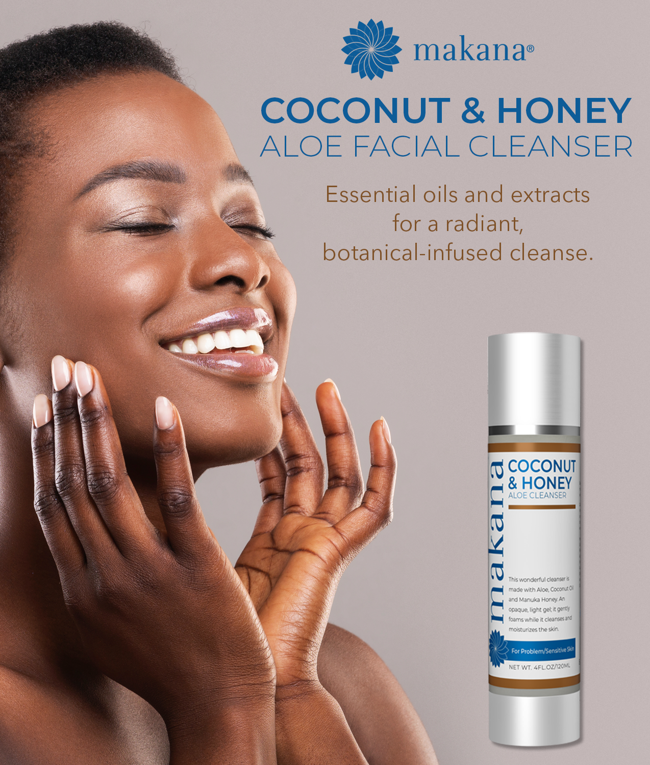 Makana Coconut and Honey Aloe Facial Cleanser